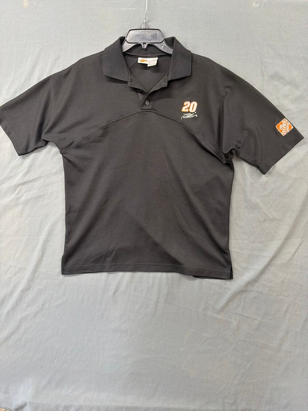 Tony Stewart #20 NASCAR Home Depot Winners Circle Men's M Black Racing Polo